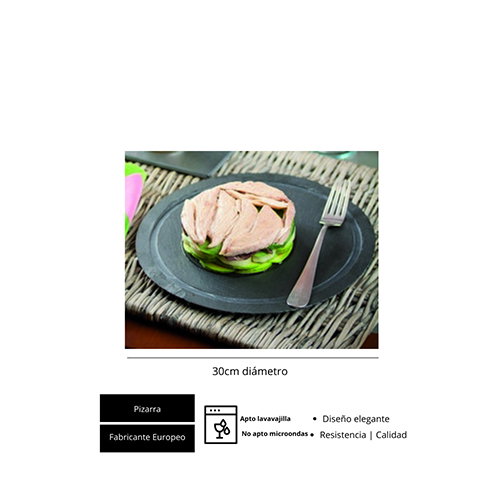 Supizarra Plato Llano Red. 30 cm Antigoteo (Set de 2)