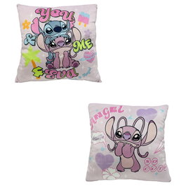 Disney Cojín Angel & Stitch 38x38cm Velboa Original