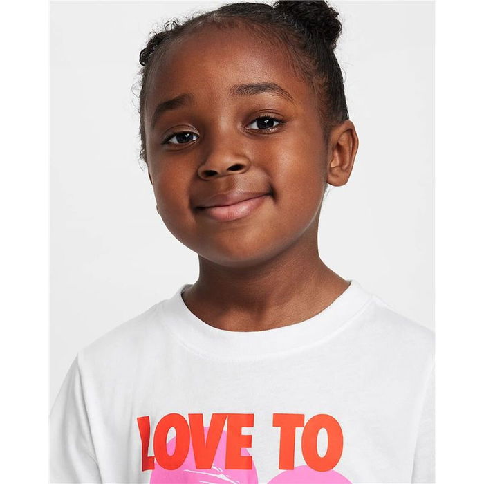 Camiseta de Manga Corta Infantil Nike Nkg Love To The Max Graphic Te Blanco 7-8 Años