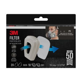 3M Filtros Partículas P3 + Soporte Filtro 501