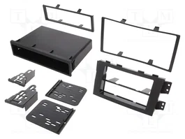 METRA Bastidor de montaje de radio para Kia Borrego 2009-2010, 1 DIN/2 DIN, negro