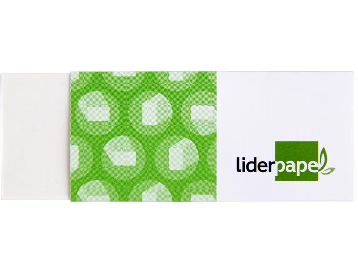 Liderpapel Goma de borrar sintética blanca libre de PVC Liderpapel Goma de borrar sintética blanca libre de PVC