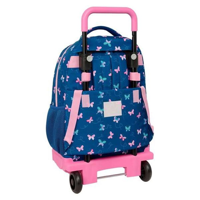 Safta Mochila Grande con Ruedas Compact Evolution Extraíble Blackfit8 Mariposas