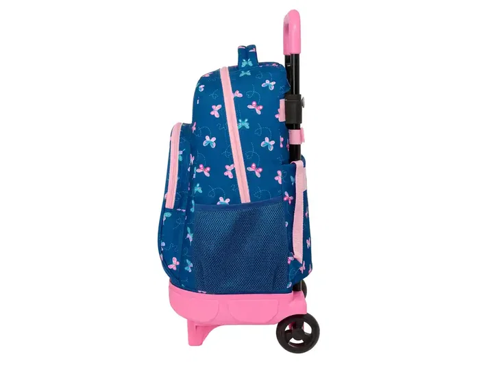 Safta Mochila Grande con Ruedas Compact Evolution Extraíble Blackfit8 Mariposas
