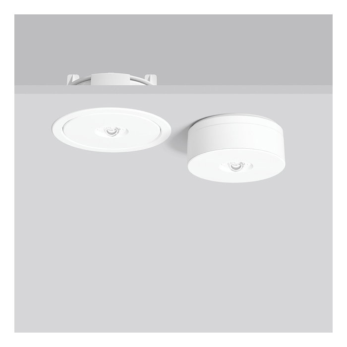 rzb zimmermann leuchten RZB 672526.002 Downlight LED de emergencia de 3W con lentes, D120 H45 B3h mm