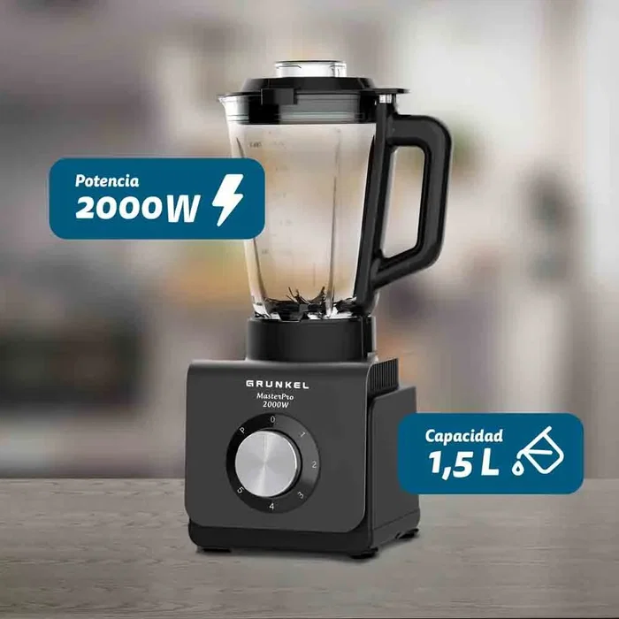 Grunkel BAT-2000 MASTERPRO Batidora de Vaso 2000W 1,5L Negro, Transparente Grunkel BAT-2000 MASTERPRO Batidora de Vaso 2000W 1,5L Negro, Transparente