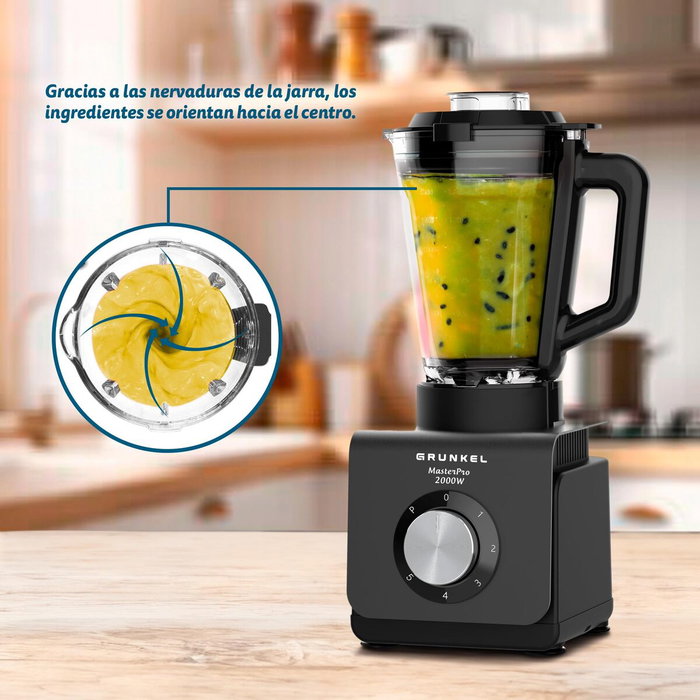 Grunkel BAT-2000 MASTERPRO Batidora de Vaso 2000W 1,5L Negro, Transparente Grunkel BAT-2000 MASTERPRO Batidora de Vaso 2000W 1,5L Negro, Transparente
