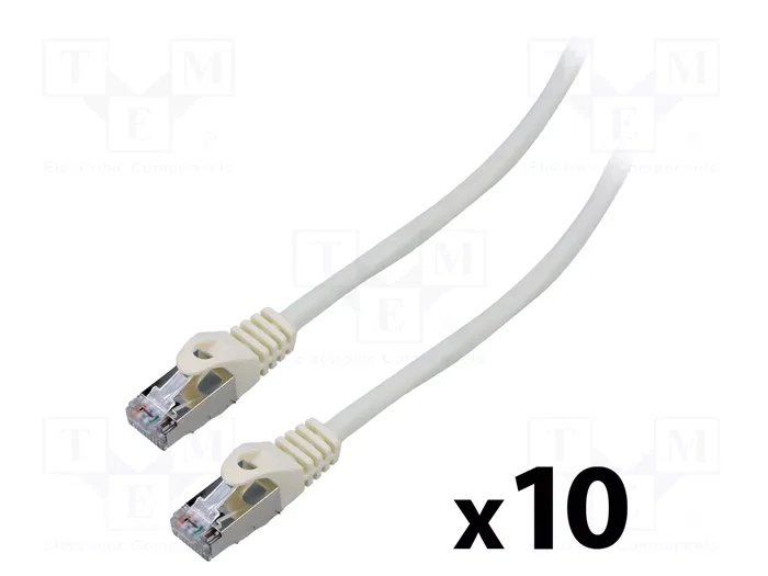 Lanberg Pack de 10 Patch cord Cat 6 F/UTP 3m Blanco Lanberg Pack de 10 Patch cord Cat 6 F/UTP 3m Blanco
