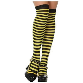Medias a rayas amarillo y blanco