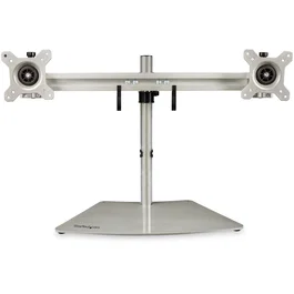 Startech Base Soporte para 2 Monitores, Horizontal, Ajustable, Color Plata