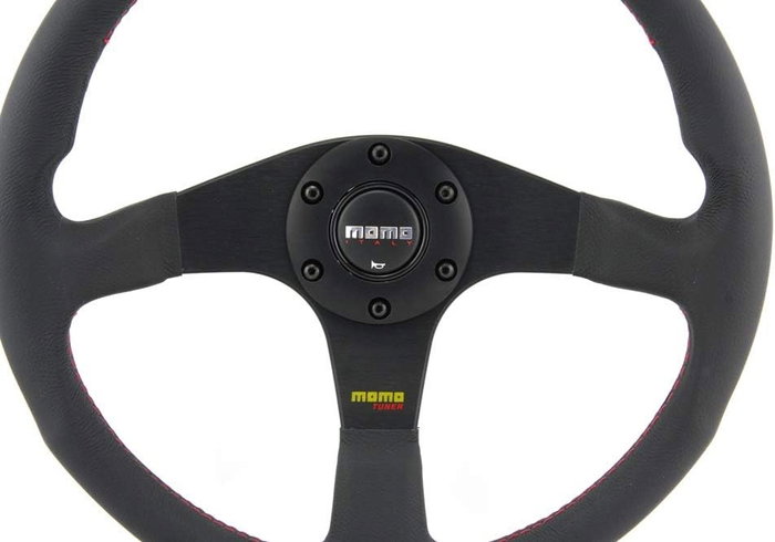 Momo Volante Tuner Negro 320mm Piel MOMVTUNERBLK32R
