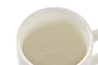 DKD Home Decor Set de 4 Tazas de Porcelana y Bambú Blanco y Natural 350ml