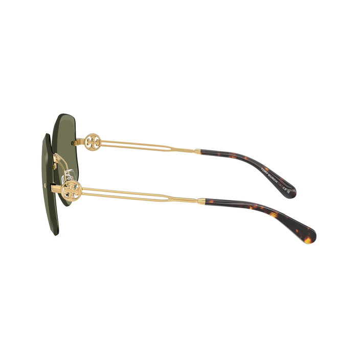 Tory Burch TY6111-334371 Gafas de sol doradas con cristal verde