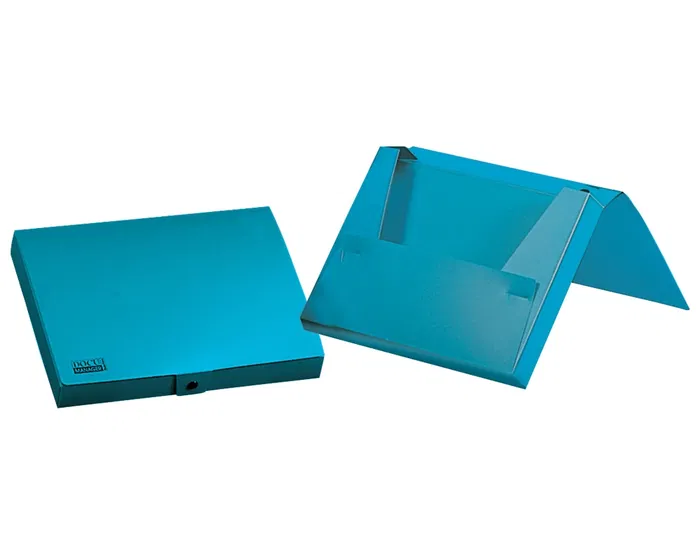 Liderpapel Carpeta Portadocumentos con Gomas de Polipropileno DIN A4 Celeste Opaco Lomo 25 mm