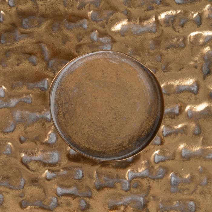 Centro 3 Portavelas Oro Metal Decoración 78 X 28 X 11,50 cm