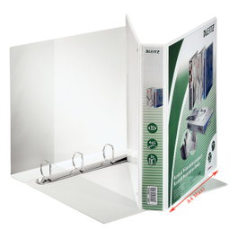 LEITZ Libro de presentación de 4 anillas en D, formato A4, 5 cm, blanco