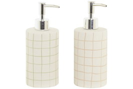 DKD Home Decor Dosificador de Cerámica y ABS Surtido de 2 Unidades