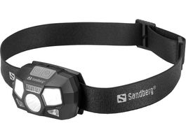 Sandberg Headlamp 5in1 Recharge Sensor LED, Luz Recargable con Sensor, Ajustable, Impermeable