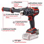 Einhell TP-CD 18/120 Li-i BL Solo Atornillador de Percusión 18 V