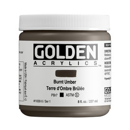 Golden Heavy Body Colores Acrílicos Tierra Sombra Tostada 237 ml