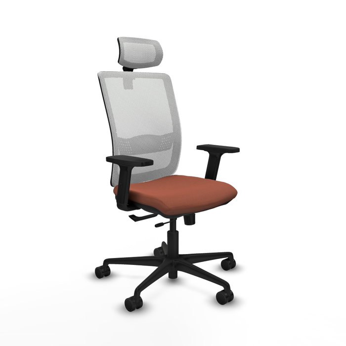 PIQUERAS Y CRESPO Silla de oficina Haches con mecanismo Sincro/Traslack Marrón y Blanco PIQUERAS Y CRESPO Silla de oficina Haches con mecanismo Sincro/Traslack Marrón y Blanco