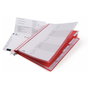 Durable 255503 Carpeta de archivo con riel de suspensión A4, 5 compartimentos, Rojo