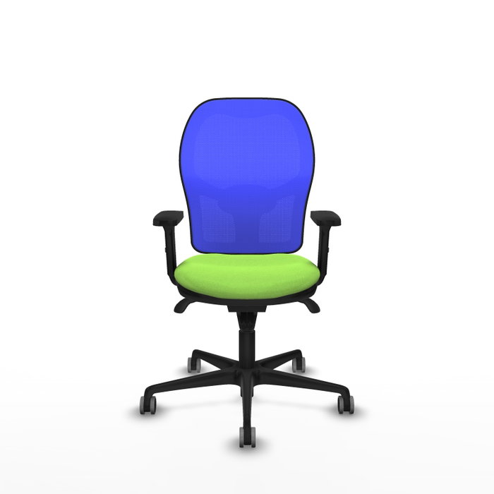 PIQUERAS Y CRESPO Silla de oficina Jorquera con mecanismo Sincro, tela Pistacho y malla Azul PIQUERAS Y CRESPO Silla de oficina Jorquera con mecanismo Sincro, tela Pistacho y malla Azul