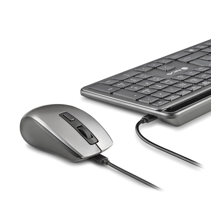 NGS Eclipse Kit de teclado y ratón inalámbrico recargable Gris NGS Eclipse Kit de teclado y ratón inalámbrico recargable Gris