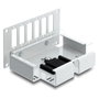 DeLOCK 91065 Panel de parcheo de fibra óptica de 6 puertos para SC Duplex o LC Quad, gris metal
