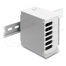 DeLOCK 91065 Panel de parcheo de fibra óptica de 6 puertos para SC Duplex o LC Quad, gris metal