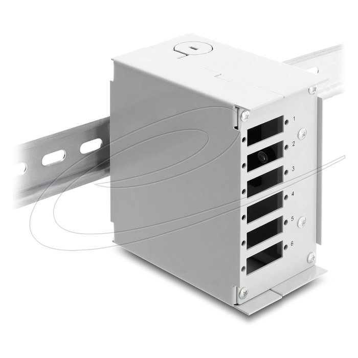 DeLOCK 91065 Panel de parcheo de fibra óptica de 6 puertos para SC Duplex o LC Quad, gris metal DeLOCK 91065 Panel de parcheo de fibra óptica de 6 puertos para SC Duplex o LC Quad, gris metal