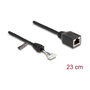 DeLOCK Cable RJ45 hembra a conector hembra 2,00 mm 8 Pin Cat.5e 23 cm negro