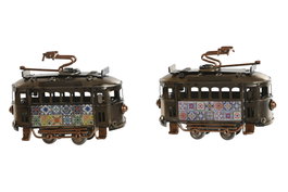 DKD Home Decor Vehículo de Decoración Metal Tranvía Surtido 2
