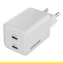 Canyon Cargador CU45CC GaN 45W 2xPuertos USB-C PD Blanco para Unión Europea, Carga Rápida