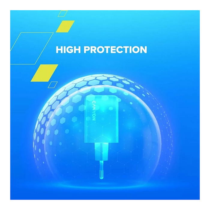 Canyon Cargador CU45CC GaN 45W 2xPuertos USB-C PD Blanco para Unión Europea, Carga Rápida Canyon Cargador CU45CC GaN 45W 2xPuertos USB-C PD Blanco para Unión Europea, Carga Rápida