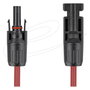 DeLOCK Cable Solar DL4 6 mm2 Macho-Hembra 3 m IP67 Rojo y Negro Resistente a Intemperie -40 a 90 °C