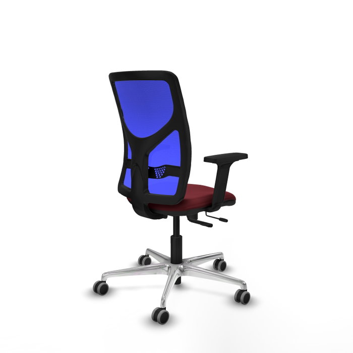 PIQUERAS Y CRESPO Silla de oficina Motilla con mecanismo Sincro/Traslack, Granate y Azul PIQUERAS Y CRESPO Silla de oficina Motilla con mecanismo Sincro/Traslack, Granate y Azul