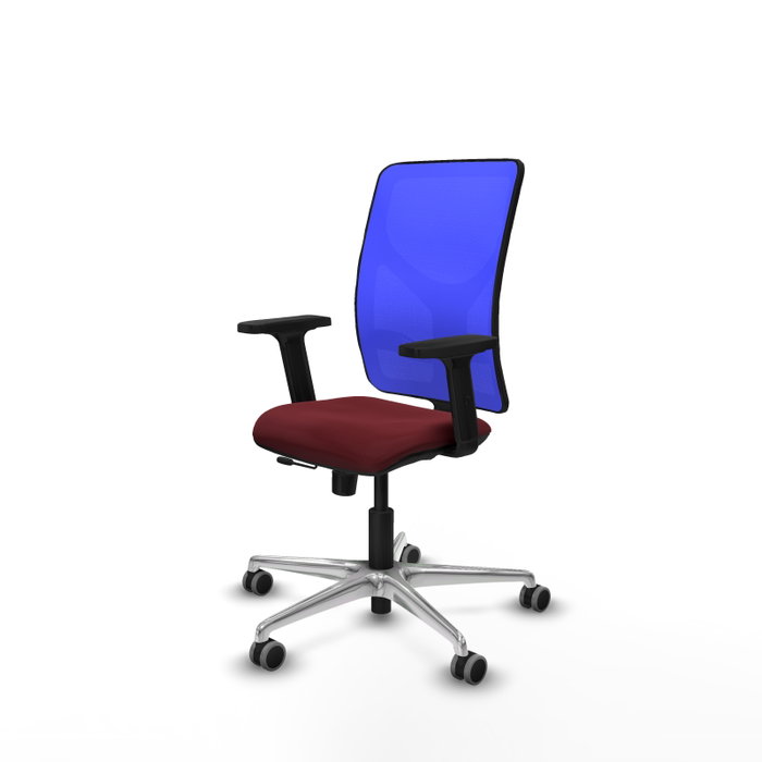 PIQUERAS Y CRESPO Silla de oficina Motilla con mecanismo Sincro/Traslack, Granate y Azul PIQUERAS Y CRESPO Silla de oficina Motilla con mecanismo Sincro/Traslack, Granate y Azul