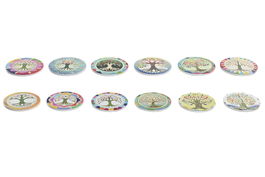 DKD Home Decor Posavasos Indio Multicolor 10.8 x 0.7 x 10.8 cm (72 Unidades)