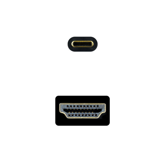 Nanocable Cable Conversor USB-C a HDMI 1.4 4K@30Hz 3 m, Negro Nanocable Cable Conversor USB-C a HDMI 1.4 4K@30Hz 3 m, Negro