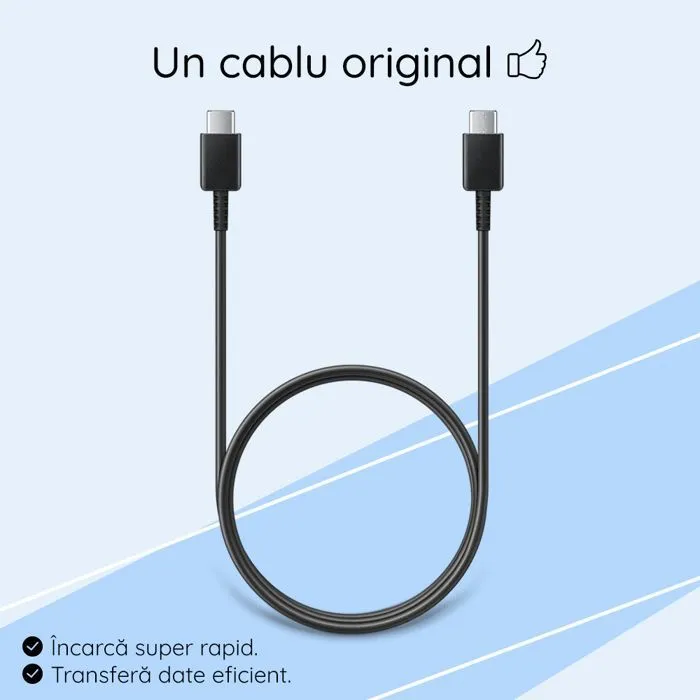 Samsung Cable USB-C a USB-C EP-DA705BBEGWW Negro 1m Samsung Cable USB-C a USB-C EP-DA705BBEGWW Negro 1m