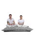 Atelier Del Sofa Silla de Grano Gigante EMC2 White, 100% STYROFOAM, Tela Repelente al Agua, 180x140x30 cm