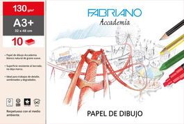 Laminas Dibujo Fabriano A3+ Lisa Bolsa De 10 (Set de 10)