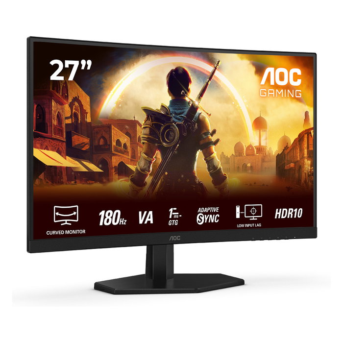 AOC Monitor Curvo Gaming C27G42E 27" Full HD 180Hz 1ms Fast VA HDMI DP Negro Rojo