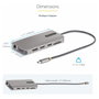 Startech USB-C Triple-Monitor Multiport Adaptador HDMI/DP/Lector de Tarjetas - Docking Station USB-C 3.2 Gen 1 Thunderbolt