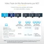 StarTech.com Adaptador Multipuerto USB-C para 3 Monitores, HDMI/DP, Hub 4x USB-A, PD 100W, Gris
