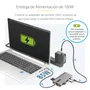 StarTech.com Adaptador Multipuerto USB-C para 3 Monitores, HDMI/DP, Hub 4x USB-A, PD 100W, Gris