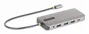 StarTech.com Adaptador Multipuerto USB-C para 3 Monitores, HDMI/DP, Hub 4x USB-A, PD 100W, Gris