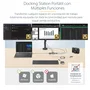 StarTech.com Adaptador Multipuerto USB-C para 3 Monitores, HDMI/DP, Hub 4x USB-A, PD 100W, Gris