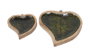 DKD Home Decor Set de 2 Centros de Mesa de Mango Esmaltado Diseño Hoja Verde y Natural